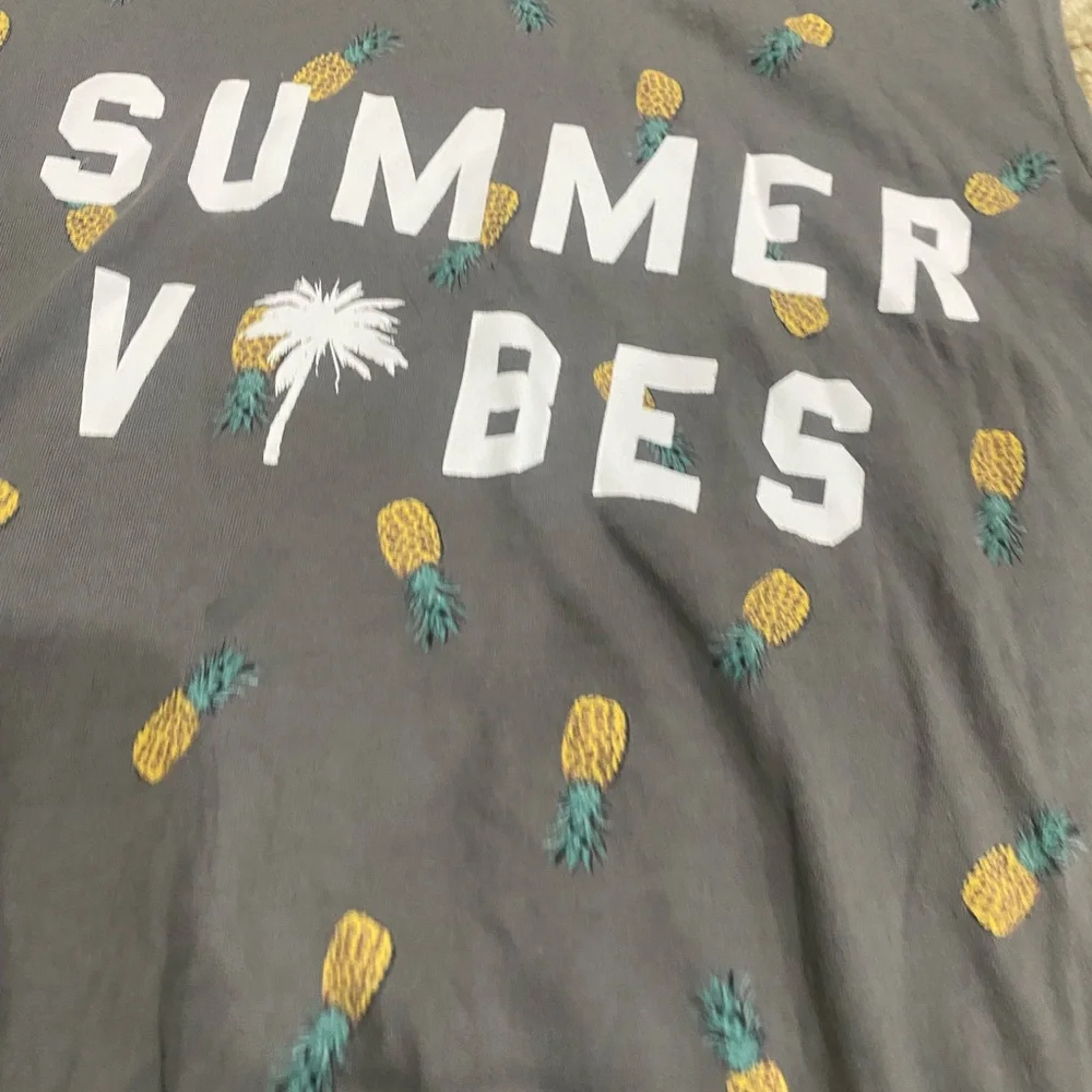 Fifth Sun Summer Vibes Pineapple Tank Top Size Medium - Picture 3 of 6